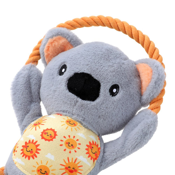 Paws & Claws TUG & SNUG PLUSH KOALA DOUBLE ROPE TUGGER 32X15X7CM
