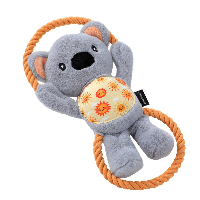 Paws & Claws TUG & SNUG PLUSH KOALA DOUBLE ROPE TUGGER 32X15X7CM