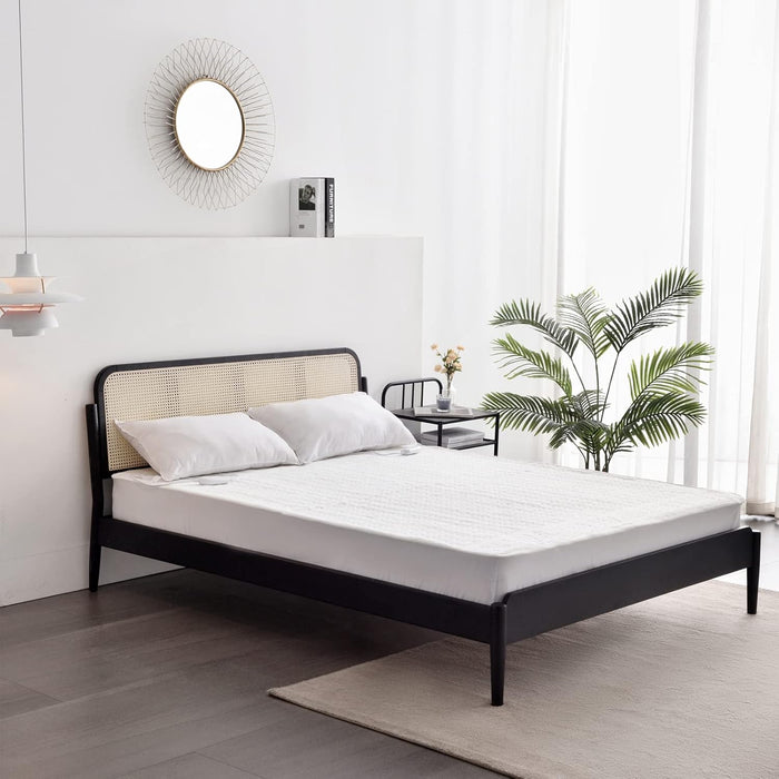 RHEIN HOME King Single Electric Blanket, Fitted Heated Underblanket with Overheat Protection, Waseable Fitted Electric Blanket with 4 Adjustable Heat Settings 10h Auto Off, SAA Approved (107×203cm)