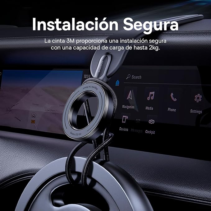 Baseus C02 Go Series Magnetic Car Phone Mount-Cluster Black