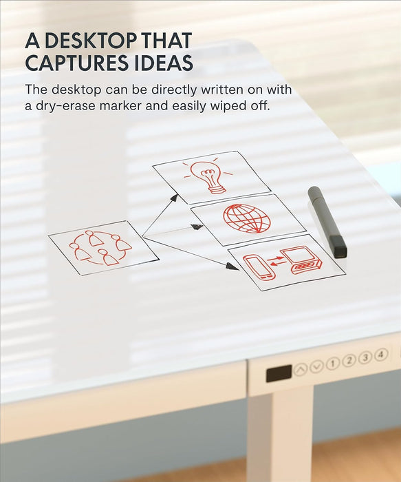 FLEXISPOT EW8 Comhar Electric Standing Desk with Drawers Charging USB A to C Port, Height Adjustable 120 CM Whole-Piece Quick Install Home Office Computer Laptop Table with Storage (White Top + Frame)