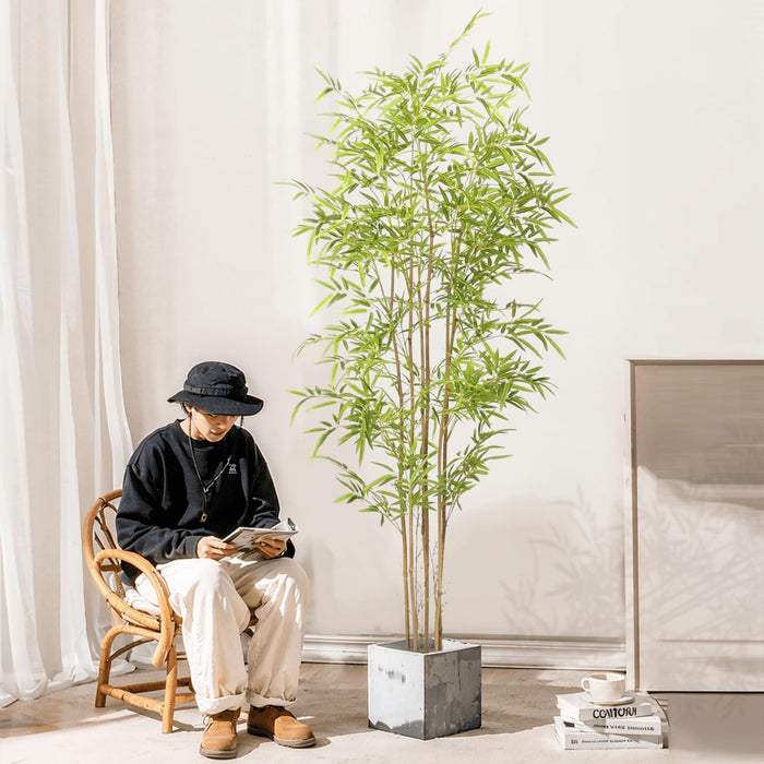 Artificial Bamboo Plant Tall Faux Greenery Decoration for Home & Office