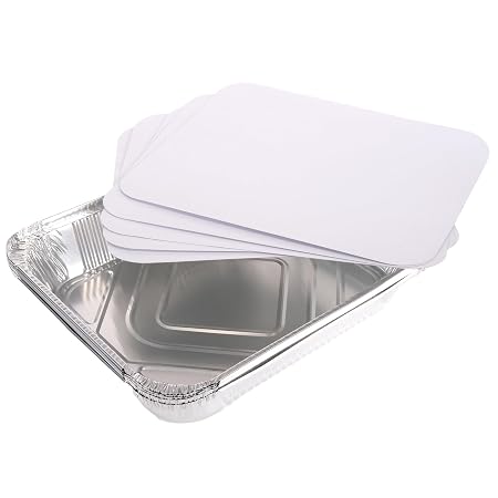 Foil Baking Trays with Lids 32cm x 26cm x 6cm 5pk