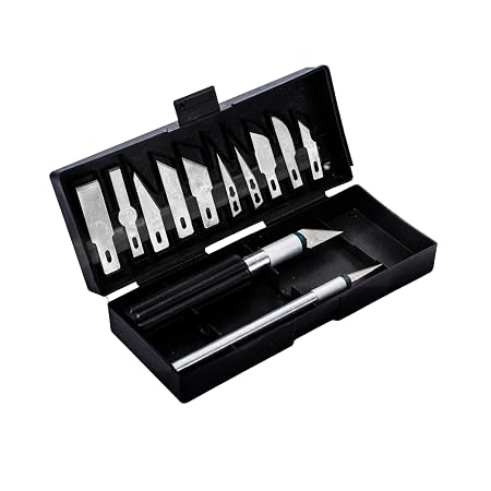 Knife Hobby Set In Storage Case Sizes range from 30mm - 125mm 12pc