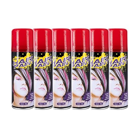 Hair Spray Colour Fluro 125ml Red