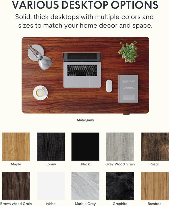 FLEXISPOT E1EW Electric Standing Desk Whole Piece 55 x 28 Inch Desktop Adjustable Height Desk Home Office Computer Workstation Sit Stand up Desk (White Frame + 55" Maple Top, 2 Packages)