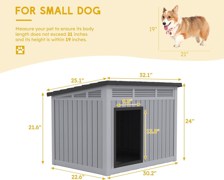 Premium Leaning Roof Dog House – Stylish, Durable, and Weather-Resistant Shelter for Your Pet SUKK