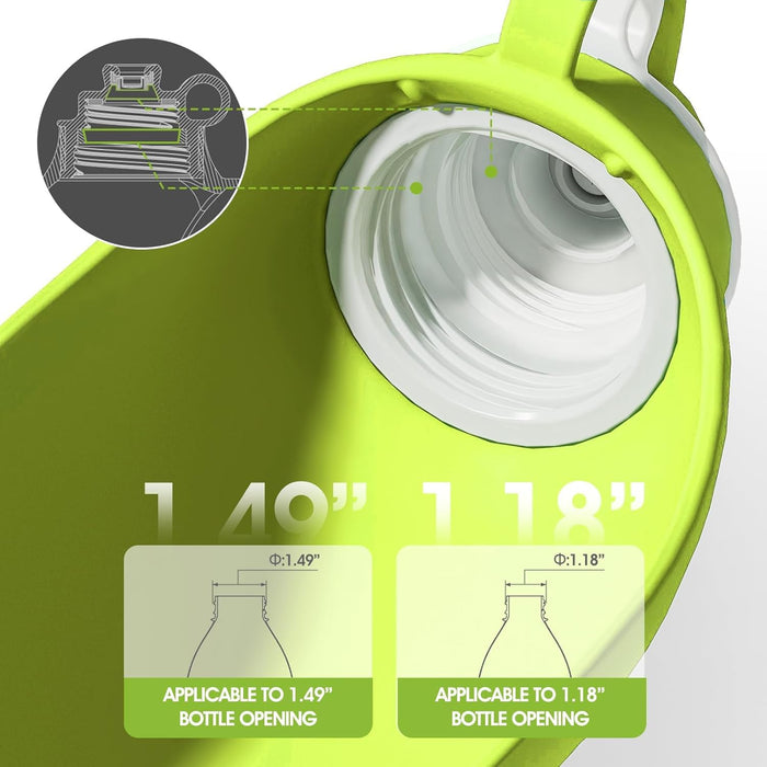 Dog Water Bottle for Walking Portable Dog Travel Bottle, Leak-Proof Travel Water Feeder with Large Flip Silicone Leaf Shape, Ideal for Walking, Hiking, and Outdoor (Green, Standard)