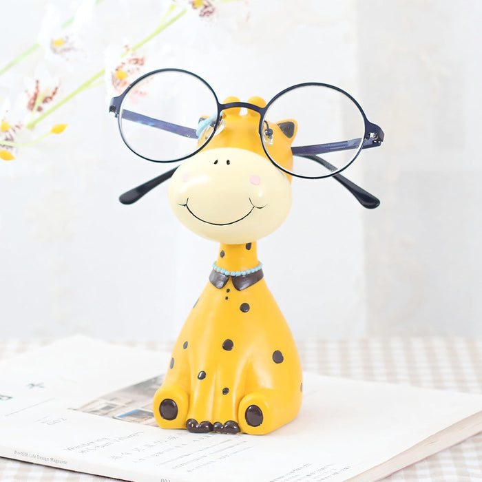 Adorable Giraffe Glasses Holder – Animal Figurine Glasses Stand for Desk, Bedside, and Decorative Use, Perfect for Sunglasses and Eyeglasses