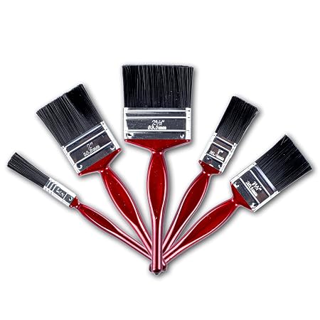 Paint Brush Set 5pk Assorted Sizes Include 12mm, 25mm, 38mm, 50mm & 63mm