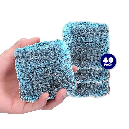 Stainless Steel Wool Soap Pad 6cm x 6cm - 8pk