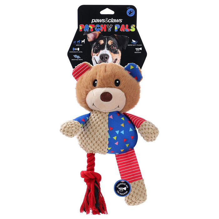 Paws & Claws PATCHWORK PLUSH ANIMALS 26X20CM