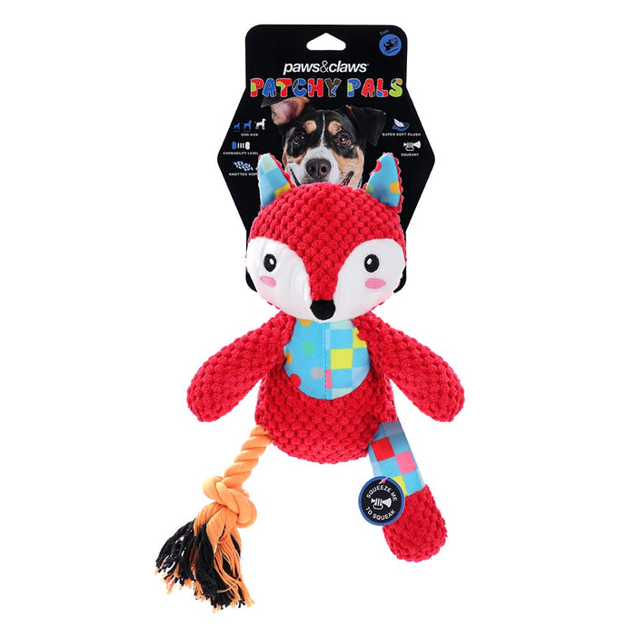 Paws & Claws PATCHWORK PLUSH ANIMALS 26X20CM