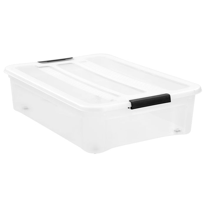 Boxsweden Stow Underbed Storage Container 40L With Wheels 66X48.5X18Cm