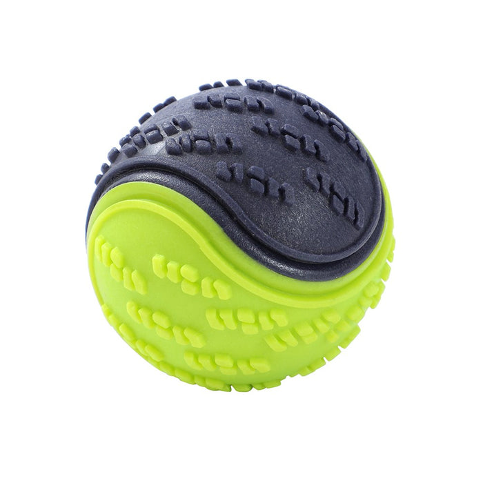 Paws & Claws BARK & BOUNCE TPR DOG BALL 2PK BALL 6.5CM RING 10.5CM
