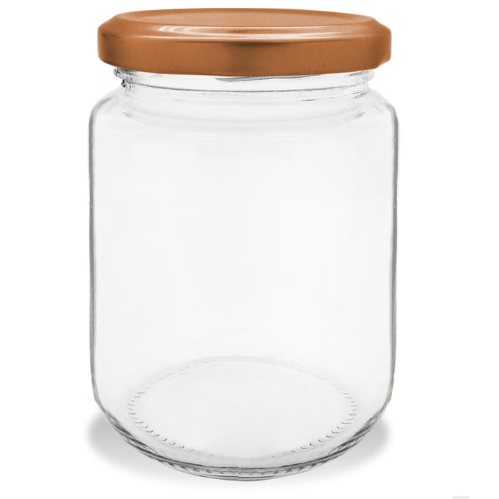 Lemon & Lime VERONA GLASS JAR 12PK 150ML ROSE GOLD LID