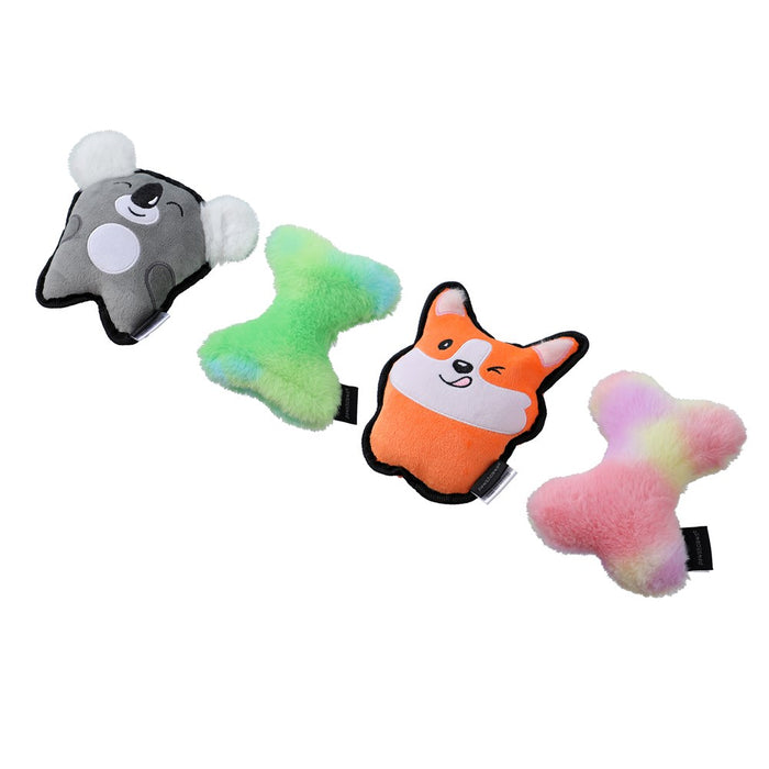Paws & Claws MINI MATES TINY TUFF & BONE PLUSH 2PK