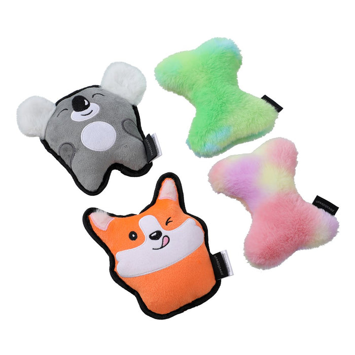Paws & Claws MINI MATES TINY TUFF & BONE PLUSH 2PK