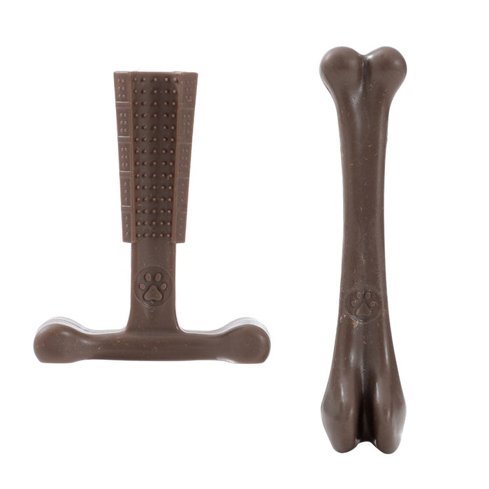 Paws & Claws BOOBONE SML TBONE & BONE 2PK CHICKEN & BEEF FLAVOUR 10X8.5X3.5CM/14.5X3.5X3.5CM