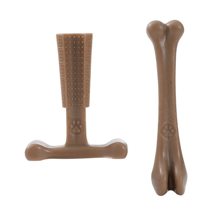 Paws & Claws BOOBONE SML TBONE & BONE 2PK CHICKEN & BEEF FLAVOUR 10X8.5X3.5CM/14.5X3.5X3.5CM