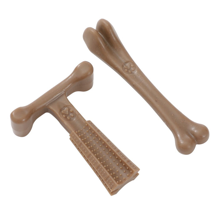 Paws & Claws BOOBONE SML TBONE & BONE 2PK CHICKEN & BEEF FLAVOUR 10X8.5X3.5CM/14.5X3.5X3.5CM