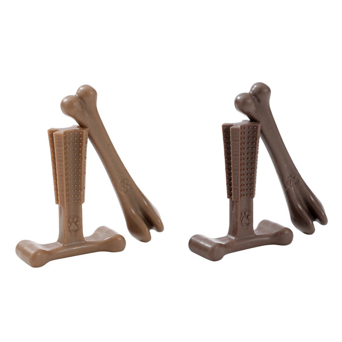 Paws & Claws BOOBONE SML TBONE & BONE 2PK CHICKEN & BEEF FLAVOUR 10X8.5X3.5CM/14.5X3.5X3.5CM