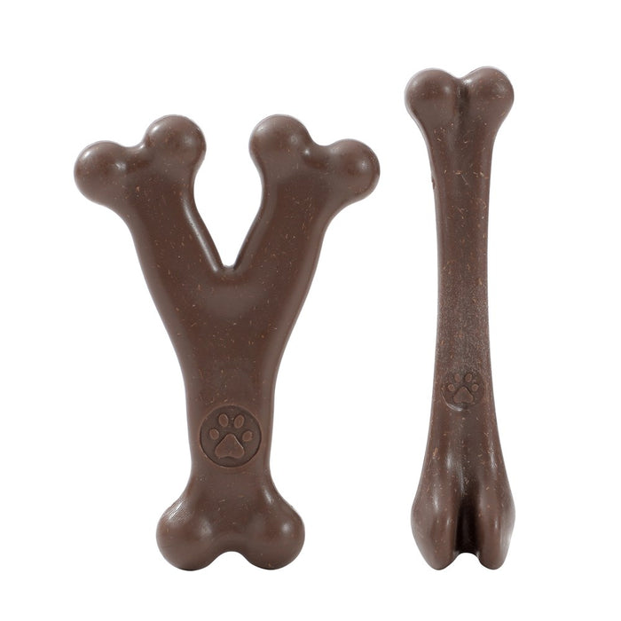 Paws & Claws BOOBONE WISHBONE & BONE 2PK SML CHICKEN & BEEF FLAVOUR 14.5X3.5X3.5CM/13X8.5X2CM