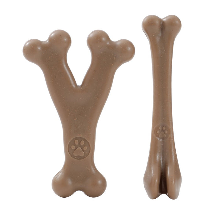 Paws & Claws BOOBONE WISHBONE & BONE 2PK SML CHICKEN & BEEF FLAVOUR 14.5X3.5X3.5CM/13X8.5X2CM