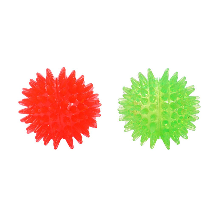 Paws & Claws SPIKEY TPR TOYS MULTI PACK 5PC BONE 11.5X7.3CM, RING 11X3.3CM FOOTY 8.6X5.6CM, BALL 4.7CM