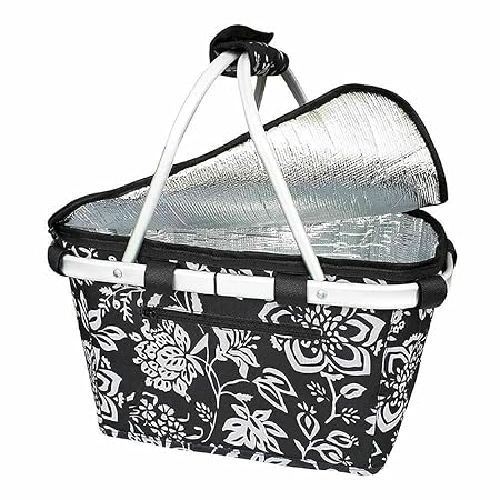 INS. CARRY BASKET W/LID CAMELLIA BLACK