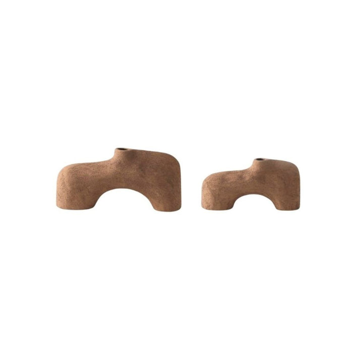 2 set Cove Vases Mocha - (L) 43cm tall x 26cm wide x 11cm thick