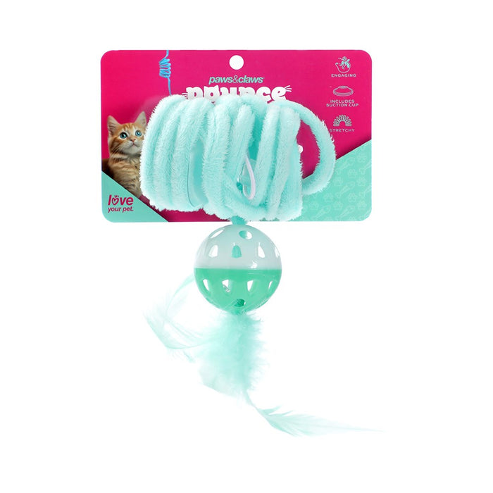 Paws & Claws POUNCE SPRINGING CAT TOY W/ SUCTION 95X4.5X4.5CM
