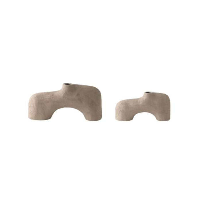 2 set Cove Vases Sand - (L) 43cm tall x 26cm wide x 11cm thick