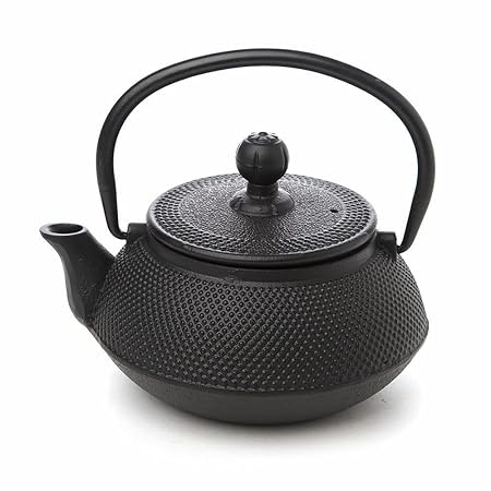 CAST IRON TEAPOT 500ML - FINE HOBNAIL BLACK