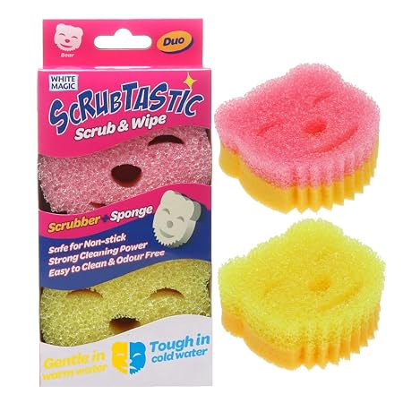 Scrubtastic Scrub & Wipe Sponge Duo 2 Pack