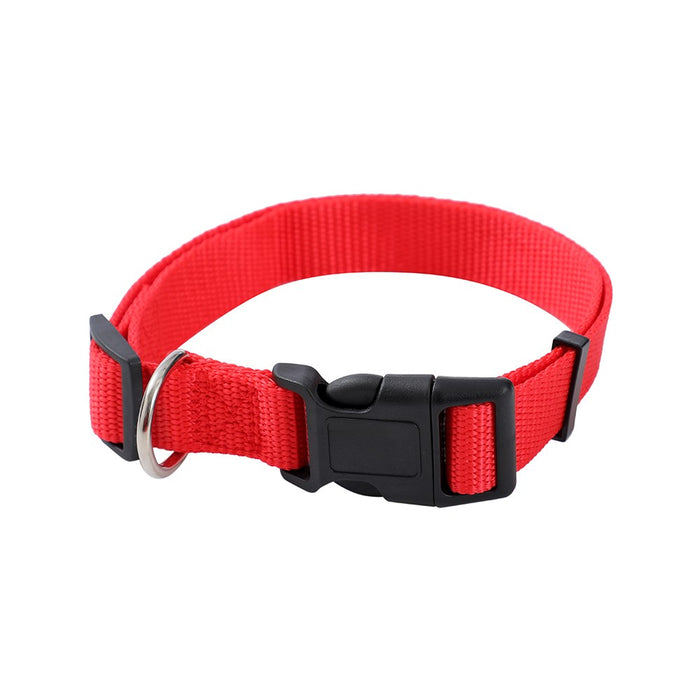 Paws & Claws ESSENTIALS COLLAR & LEAD SET COLS LGE 39 - 69CM LEAD 120X2.5CM BLK/RED/BLUE
