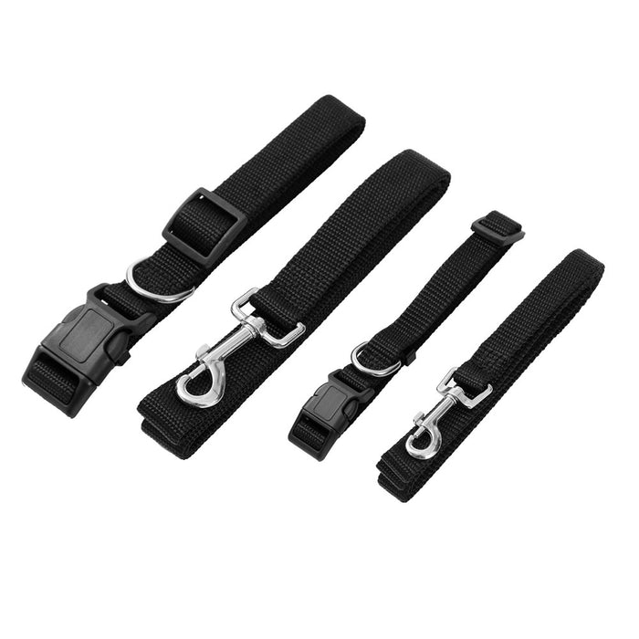 Paws & Claws ESSENTIALS COLLAR & LEAD SET COLS LGE 39 - 69CM LEAD 120X2.5CM BLK/RED/BLUE