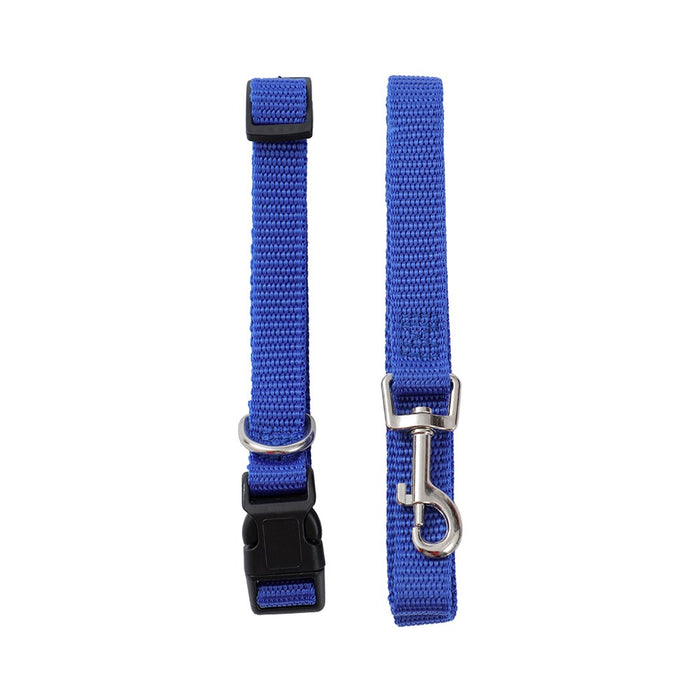 Paws & Claws ESSENTIALS COLLAR & LEAD SET COLS SML 24 - 39CM LEAD 120X1.5CM BLK/RED/BLUE