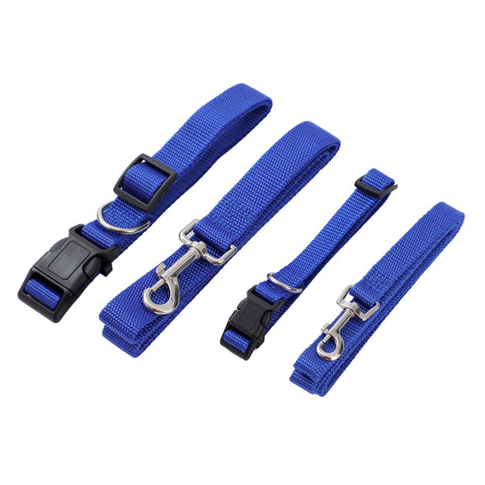Paws & Claws ESSENTIALS COLLAR & LEAD SET COLS SML 24 - 39CM LEAD 120X1.5CM BLK/RED/BLUE