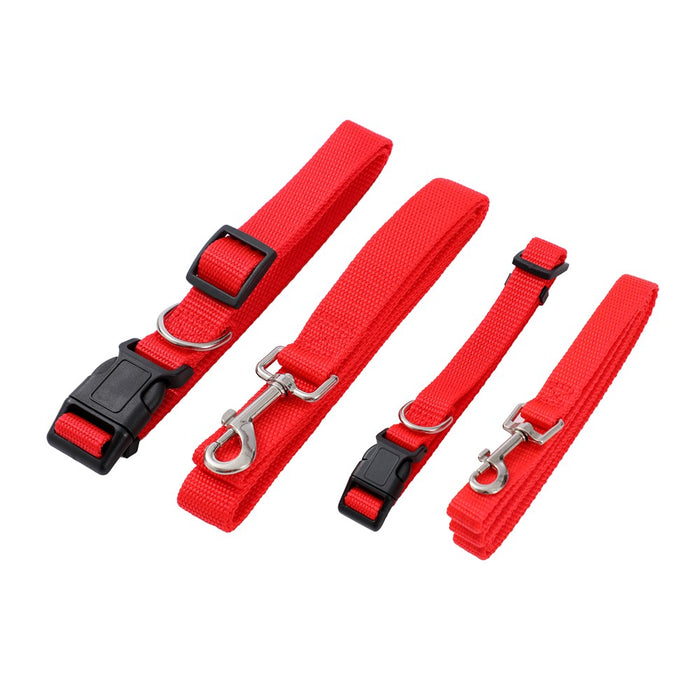 Paws & Claws ESSENTIALS COLLAR & LEAD SET COLS SML 24 - 39CM LEAD 120X1.5CM BLK/RED/BLUE