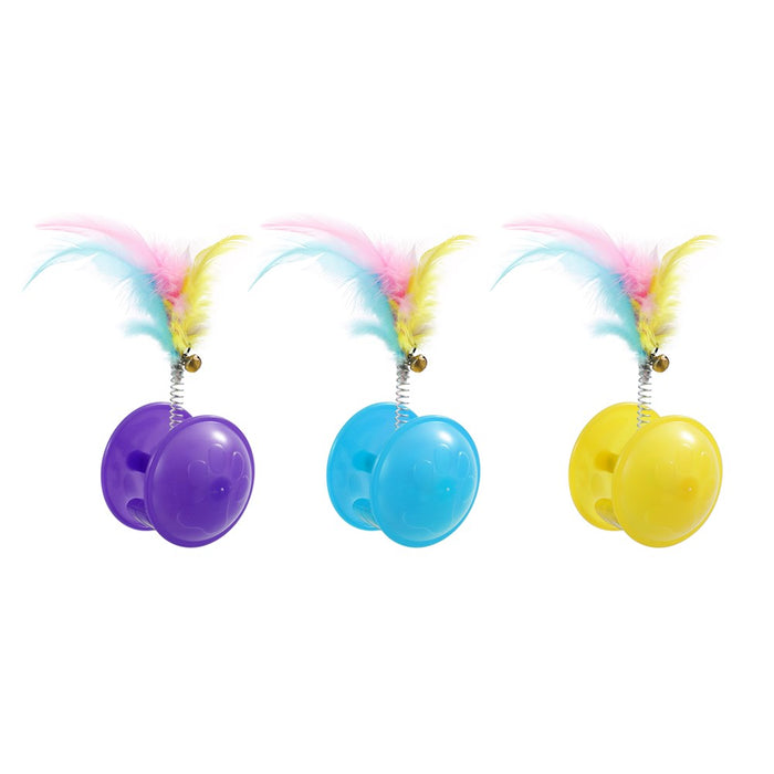 Paws & Claws POUNCE CRAZY ROLLING CAT TOY 10X4CM