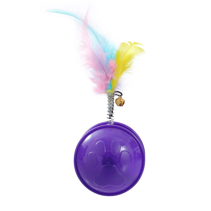 Paws & Claws POUNCE CRAZY ROLLING CAT TOY 10X4CM