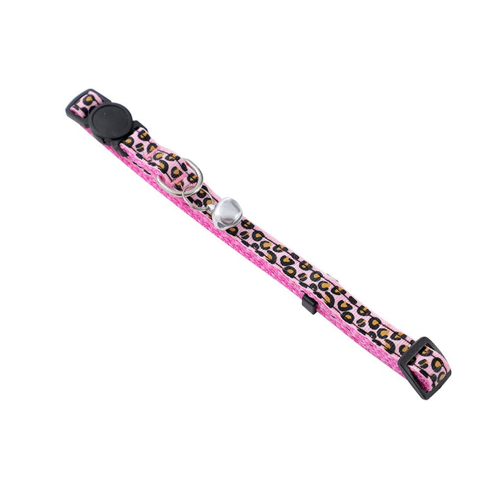 Paws & Claws POUNCE BREAKAWAY CAT COLLAR CHEETAH PATTERN W/ BELL 25-45CM