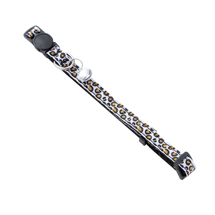 Paws & Claws POUNCE BREAKAWAY CAT COLLAR CHEETAH PATTERN W/ BELL 25-45CM