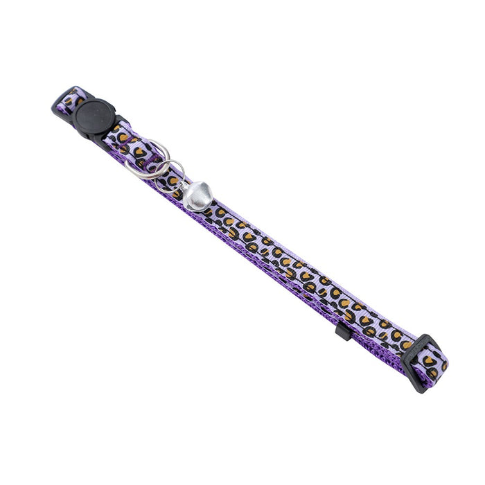 Paws & Claws POUNCE BREAKAWAY CAT COLLAR CHEETAH PATTERN W/ BELL 25-45CM