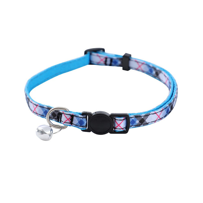Paws & Claws POUNCE BREAKAWAY CAT COLLAR PLAID PATTERN W/ BELL 25-45CM