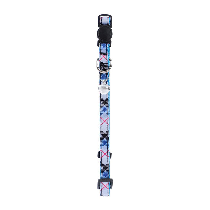 Paws & Claws POUNCE BREAKAWAY CAT COLLAR PLAID PATTERN W/ BELL 25-45CM