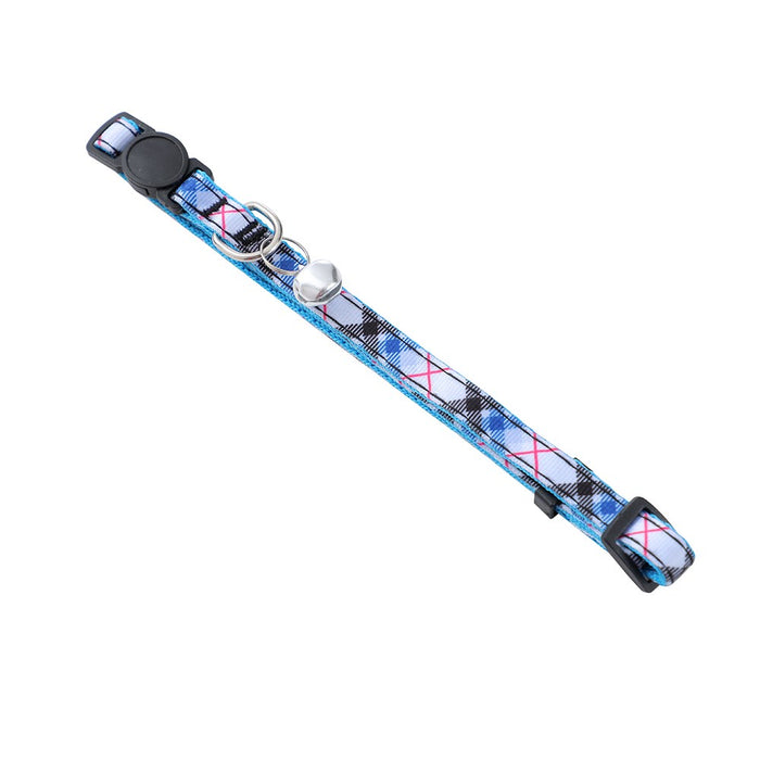 Paws & Claws POUNCE BREAKAWAY CAT COLLAR PLAID PATTERN W/ BELL 25-45CM
