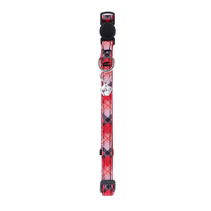 Paws & Claws POUNCE BREAKAWAY CAT COLLAR PLAID PATTERN W/ BELL 25-45CM