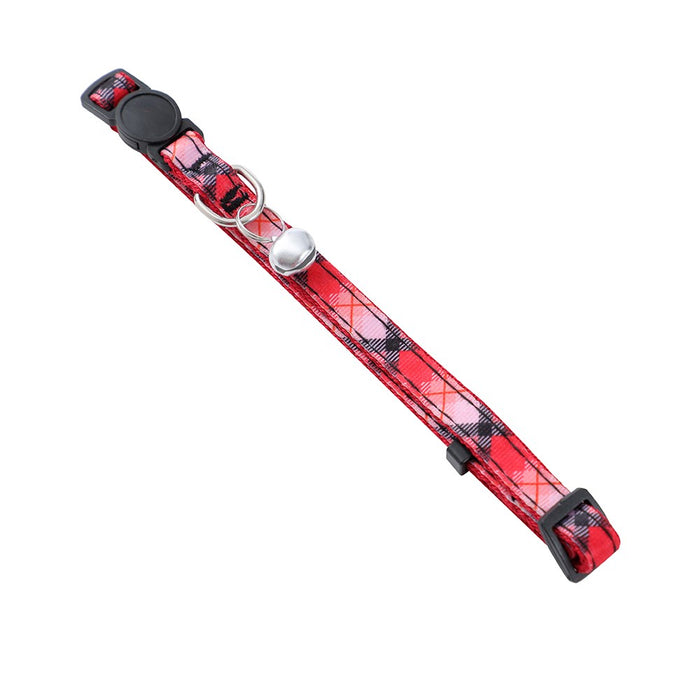 Paws & Claws POUNCE BREAKAWAY CAT COLLAR PLAID PATTERN W/ BELL 25-45CM